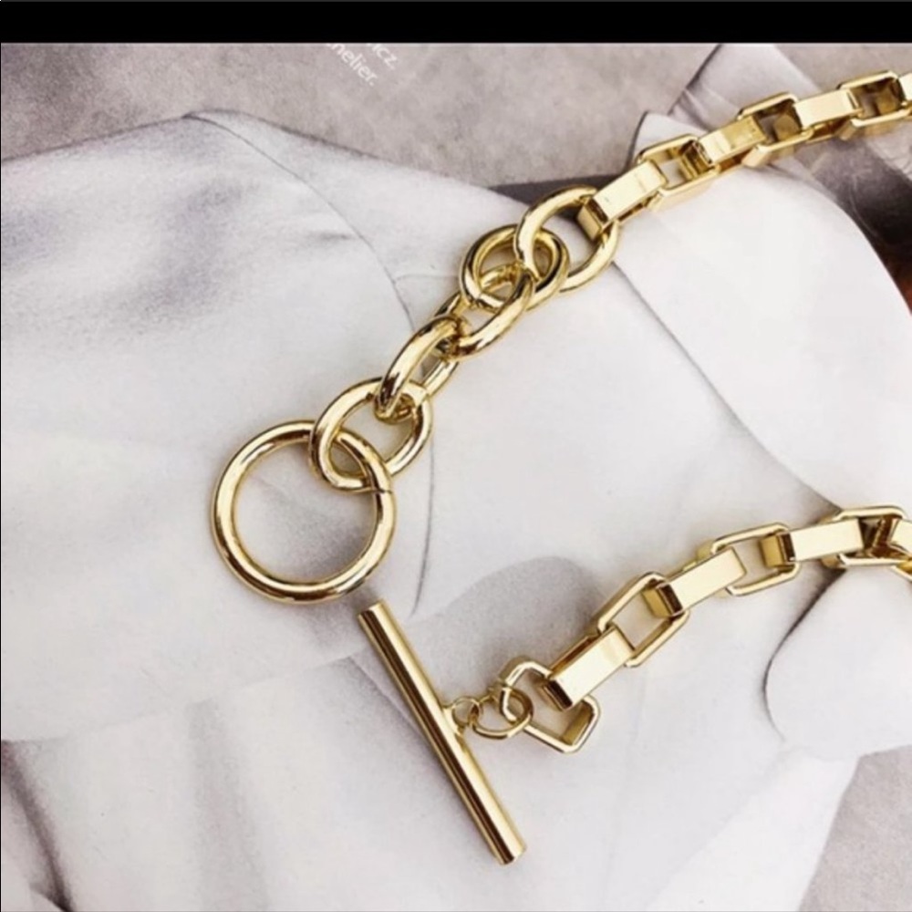 💎NEW 18K Yellow Gold Chunky Link Chain Necklace - Picture 8 of 8